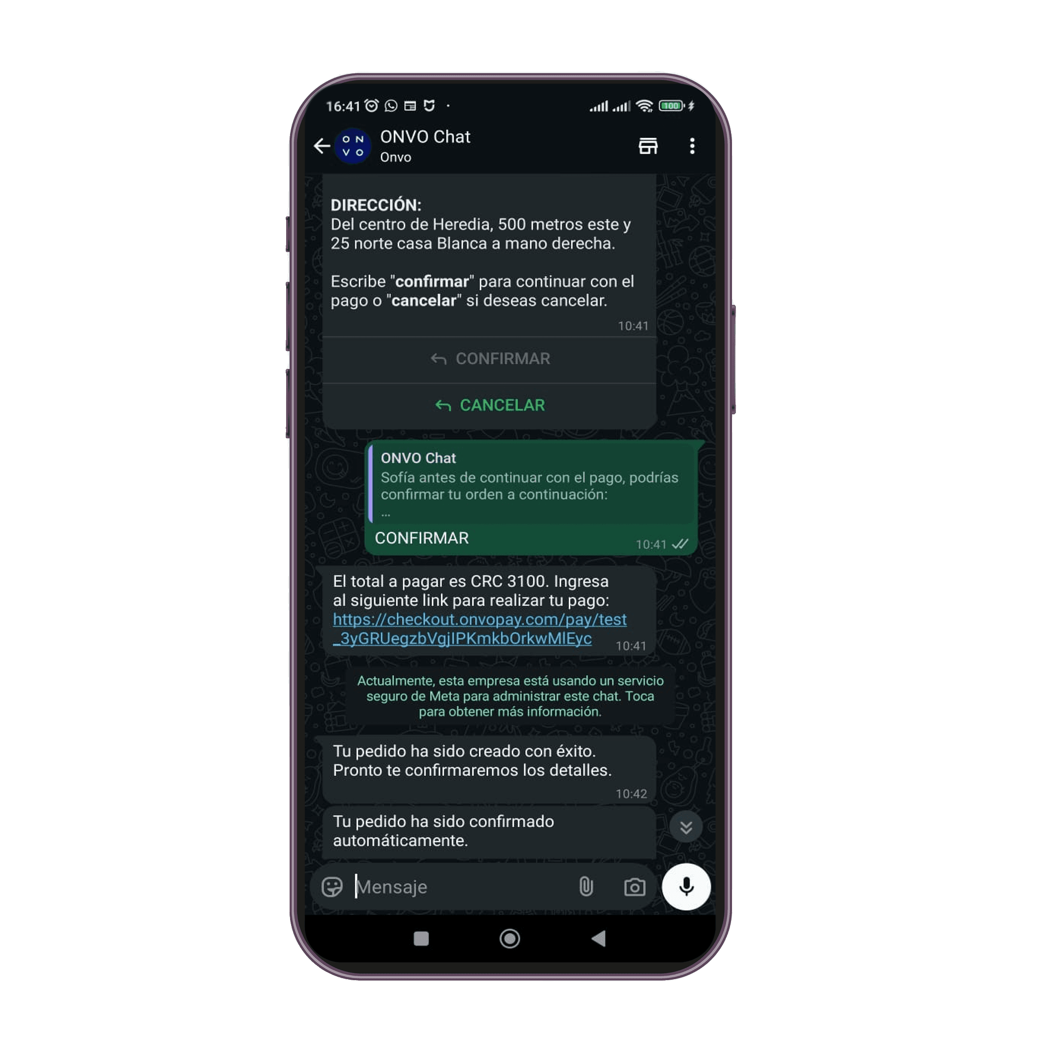 Cobros guiados por chat