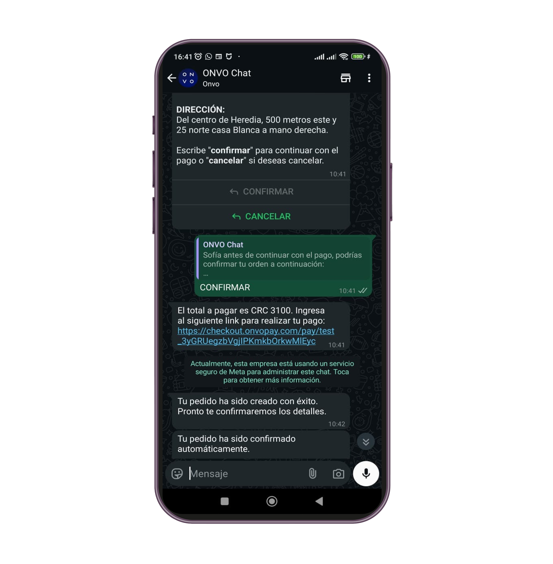 Cobros guiados por chat para ecommerce