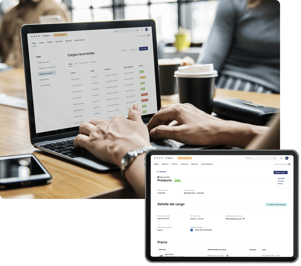 Recurring payments dashboard